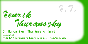 henrik thuranszky business card