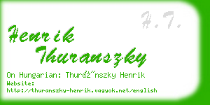 henrik thuranszky business card